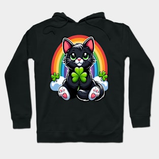 Funny cat shamrock Hoodie